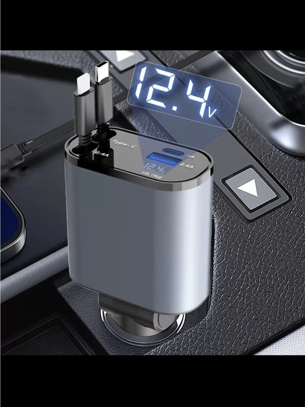 SUPER FAST CHARGE 4-in-1 Car Charger - Silver - Picture 7 of 9